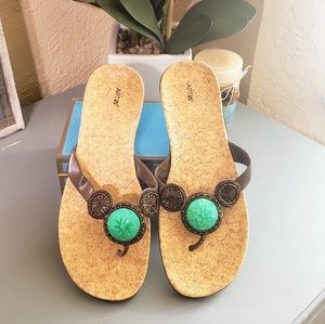 Bohemian flip-flops